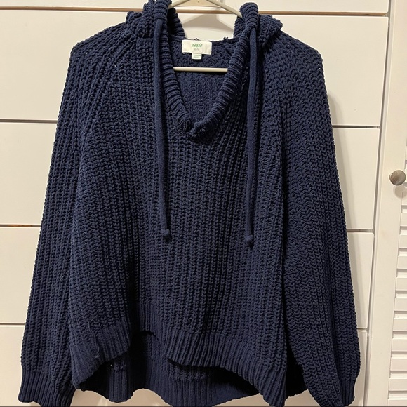 Aerie Blue Sweater Knit Pullover - Picture 3 of 6